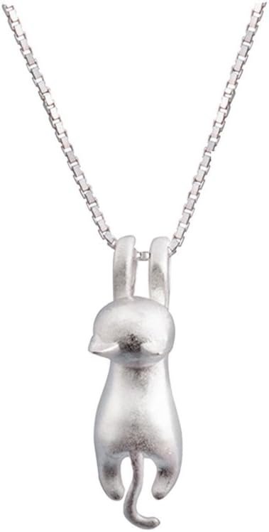 411fkC_t9oL._AC_SL1001.jpg 925 Sterling Silver Cat Necklace Jewelry for Women Trendy Dainty Charm Pendant Necklaces Best Friend Birthday Gifts for Her Sister Mom Wife Womens