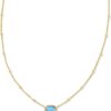 Mini Elisa 14k Gold-Plated Satellite Short Pendant Necklace, Fashion Jewelry for Women