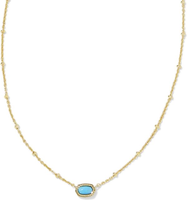Mini Elisa 14k Gold-Plated Satellite Short Pendant Necklace, Fashion Jewelry for Women