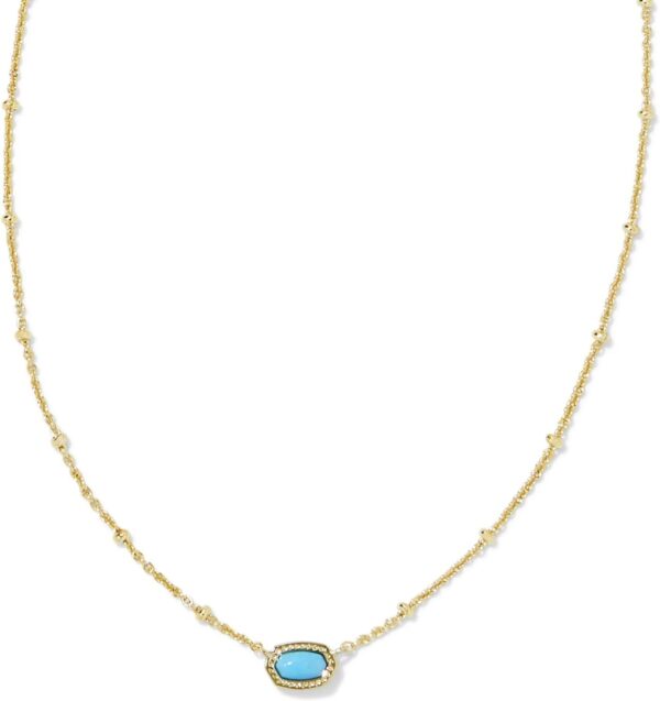 Mini Elisa 14k Gold-Plated Satellite Short Pendant Necklace, Fashion Jewelry for Women