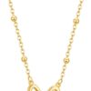 Stocking Stuffers for Women Dainty Bow Necklace 14K Gold Plated Cute Choker Small Pendant Charm Necklaces Teen Gift Trendy Stuff Personalized Jewelry Christmas Gifts