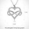 Infinity Heart Necklace for Women, Love Heart Pendant with Cubic Zirconia and Infinity Necklace, 925 Sterling Silver Heart Necklace for Girlfriend