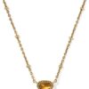 Mini Elisa 14k Gold-Plated Satellite Short Pendant Necklace, Fashion Jewelry for Women