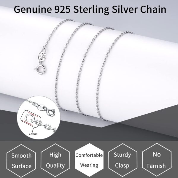 Jewlpire 925 Sterling Silver Chain Necklace Chain for Women 1.1mm Cable Chains Necklace Upgraded Spring-Ring Clasp - Thin & Sturdy Women's Chains Necklaces 14 16 18 20 22 24 Inch