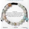 Healing Crystal Bracelet for Women 8mm Natural Stone Crystal Beaded Bracelets Adjustable Handmade Gemstone Bracelet Healing Jewelry Mother's Day Gifts for Women