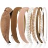 7 Pack Headbands for Women Girls Headbands Trendy Non Slip Hairbands Fashion Hair Accessories Multi-style Headband Pack Diademas Para Mujer (Neutral)