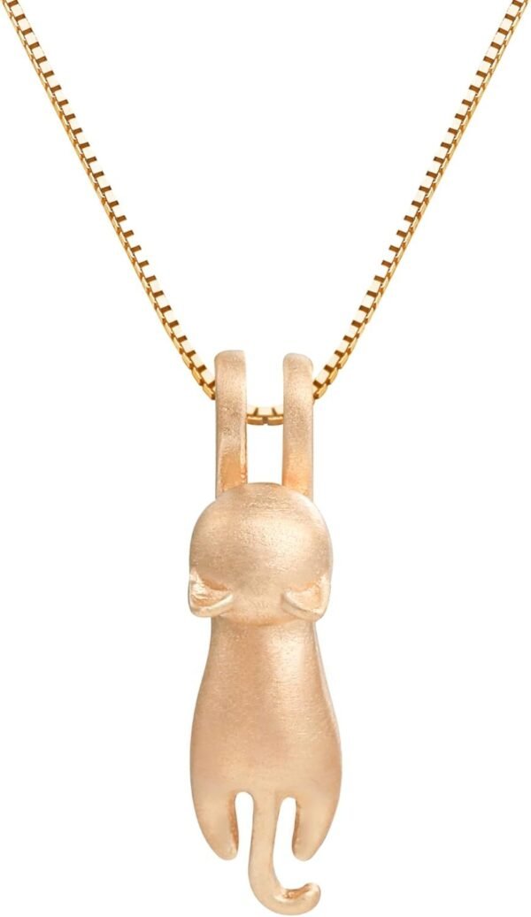 61FfQ88V5lL._AC_SL1500.jpg 925 Sterling Silver Cat Necklace Jewelry for Women Trendy Dainty Charm Pendant Necklaces Best Friend Birthday Gifts for Her Sister Mom Wife Womens