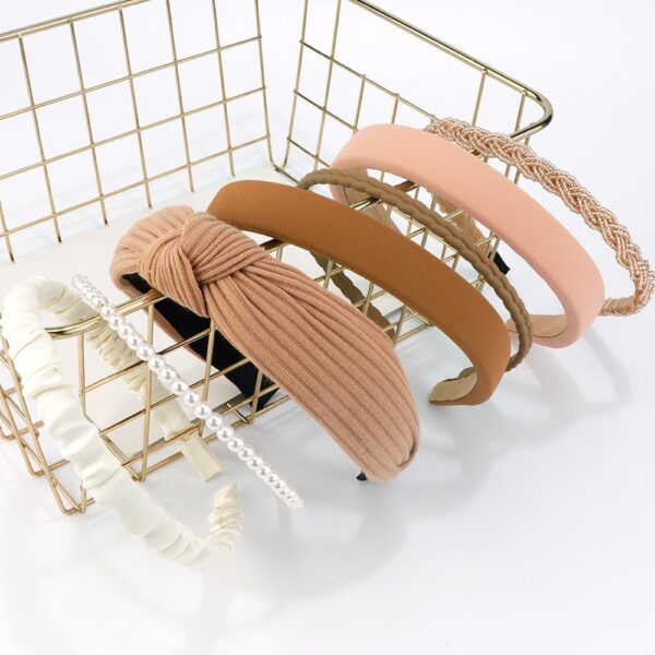 7 Pack Headbands for Women Girls Headbands Trendy Non Slip Hairbands Fashion Hair Accessories Multi-style Headband Pack Diademas Para Mujer (Neutral)