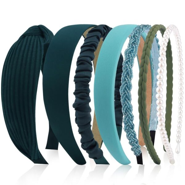 7 Pack Headbands for Women Girls Headbands Trendy Non Slip Hairbands Fashion Hair Accessories Multi-style Headband Pack Diademas Para Mujer (Neutral)