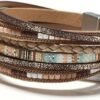 61aDtC7sUnL._AC_SL1000.jpg Leather Wrap Bracelets for Women, Boho Leopard Multi-Layer Crystal Beads Cuff Bracelet Jewelry