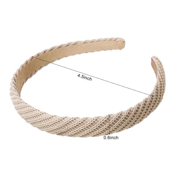 61eVakBIidL._SL1500.jpg Headbands for Women Thin Knitted Hairbands Fashion Non Slip Headband for Women's Hair Cute Solid Colors Hair Accessories 4 PCS