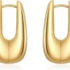 Trendy Gold Plated Knot Earrings for Women Chunky Statement Drop Dangle Earrings Lightweight Hypoallergenic Fashion Accessories Gold Jewelry Gifts for Womens