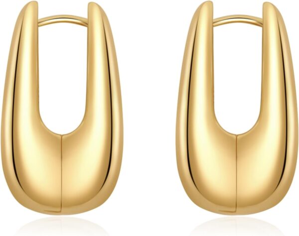 Trendy Gold Plated Knot Earrings for Women Chunky Statement Drop Dangle Earrings Lightweight Hypoallergenic Fashion Accessories Gold Jewelry Gifts for Womens