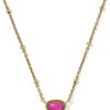 Mini Elisa 14k Gold-Plated Satellite Short Pendant Necklace, Fashion Jewelry for Women