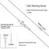 Jewlpire 925 Sterling Silver Chain Necklace Chain for Women 1.1mm Cable Chains Necklace Upgraded Spring-Ring Clasp - Thin & Sturdy Women's Chains Necklaces 14 16 18 20 22 24 Inch