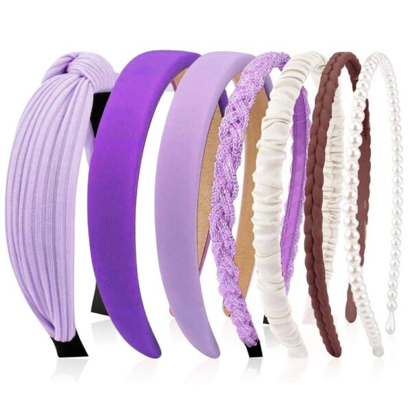 7 Pack Headbands for Women Girls Headbands Trendy Non Slip Hairbands Fashion Hair Accessories Multi-style Headband Pack Diademas Para Mujer (Neutral)