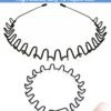 Metal Hair Band for Men Headband Women Bands Unisex Black Wavy Spring Outdoor Sports Headbands Men's Hoop Clips Accessories Simple Elastic Non Slip Head Headwear