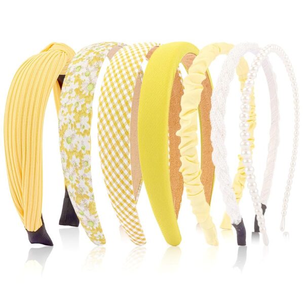 7 Pack Headbands for Women Girls Headbands Trendy Non Slip Hairbands Fashion Hair Accessories Multi-style Headband Pack Diademas Para Mujer (Neutral)