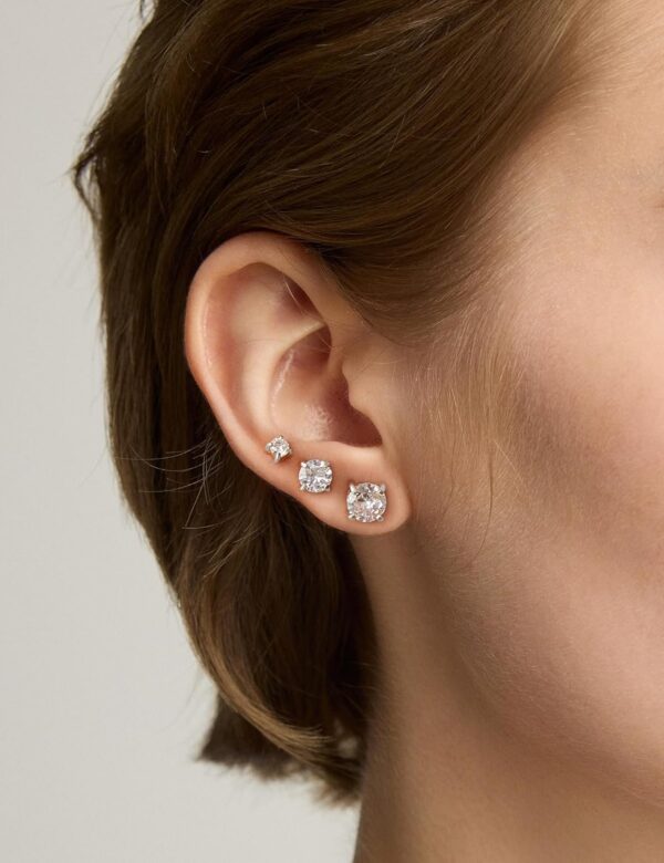 716omhlIZnL._AC_SL1500.jpg 6 Pairs Stud Earrings Set, Hypoallergenic Cubic Zirconia 316L Earrings Stainless Steel CZ Earrings 3-8mm (Steel color)