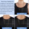Jewlpire 925 Sterling Silver Chain Necklace Chain for Women 1.1mm Cable Chains Necklace Upgraded Spring-Ring Clasp - Thin & Sturdy Women's Chains Necklaces 14 16 18 20 22 24 Inch