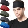 71Sco1afkIL._AC_SL1500.jpg Mens Running Headband,5Pack,Mens Sweatband Sports Headband for Running,Cycling,Basketball,Yoga,Fitness Workout Stretchy Unisex Hairband