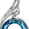 "Rise From the Ashes Phoenix Necklace Made with Crystals from Austria, 18"+2" Necklace, Packaged with Jewelry Box, Birthday Gift for Women, Symbol of Luck and Renewal