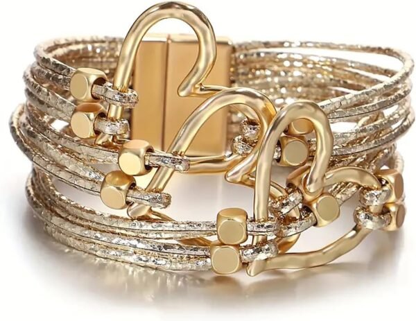 71_ctJGQkTL._AC_SL1500.jpg Leather Wrap Bracelets for Women, Boho Leopard Multi-Layer Crystal Beads Cuff Bracelet Jewelry