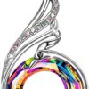"Rise From the Ashes Phoenix Necklace Made with Crystals from Austria, 18"+2" Necklace, Packaged with Jewelry Box, Birthday Gift for Women, Symbol of Luck and Renewal