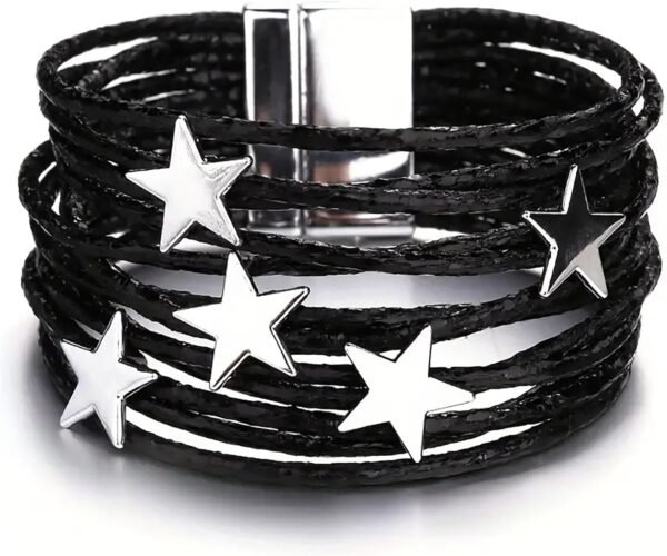 71eZOD7wtvL._AC_SL1500.jpg Leather Wrap Bracelets for Women, Boho Leopard Multi-Layer Crystal Beads Cuff Bracelet Jewelry