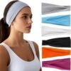 Headbands for Women - 6 Pack Wide Elastic Hair Bands | Stretchy Sweatbands Hair Bands | Soft Sports Thin Head Bands | Non-Slip Accessories Bands for Fashion, Washing Face, Workouts, Yoga, Daily Use