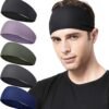 71hkxmvyeTL._AC_SL1500.jpg Mens Running Headband,5Pack,Mens Sweatband Sports Headband for Running,Cycling,Basketball,Yoga,Fitness Workout Stretchy Unisex Hairband