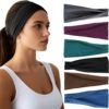 Headbands for Women - 6 Pack Wide Elastic Hair Bands | Stretchy Sweatbands Hair Bands | Soft Sports Thin Head Bands | Non-Slip Accessories Bands for Fashion, Washing Face, Workouts, Yoga, Daily Use