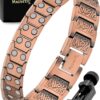 Magnetic Copper Bracelet for Men — EllipseMAX 5X Strength 5,000 Gauss Magnets — Designed in USA & Patent Pending — Premium Mens Copper Bracelet with Adjustable Length