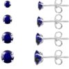 71tUmFO-toL._AC_SL1500.jpg 6 Pairs Stud Earrings Set, Hypoallergenic Cubic Zirconia 316L Earrings Stainless Steel CZ Earrings 3-8mm (Steel color)