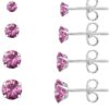 71uDiX5ONIL._AC_SL1500.jpg 6 Pairs Stud Earrings Set, Hypoallergenic Cubic Zirconia 316L Earrings Stainless Steel CZ Earrings 3-8mm (Steel color)