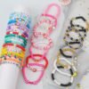 32 Pcs Preppy Jewelry Bracelets for Women Clay Bead Colorful Surfer Heishi Bracelet Set Stackable Beaded Friendship Stretch Bracelets Boho Y2K Summer Beach Elastic Layering Bracelets