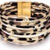 81X93t5pvtL._AC_SL1500.jpg Leopard Bracelet for Women, Boho Leather Wrap Multi-Layer Pearl Crystal Bracelet Bangle Jewelry