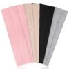 Headbands for Women, 8pcs Stretchy Non Slip Soft Cotton Cloth Hair Bands for Sports, Workout, Yoga and Running
