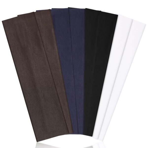 Headbands for Women, 8pcs Stretchy Non Slip Soft Cotton Cloth Hair Bands for Sports, Workout, Yoga and Running