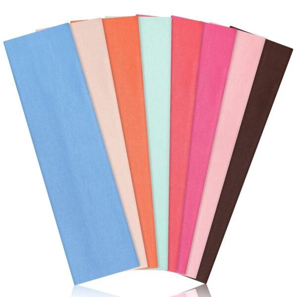 Headbands for Women, 8pcs Stretchy Non Slip Soft Cotton Cloth Hair Bands for Sports, Workout, Yoga and Running