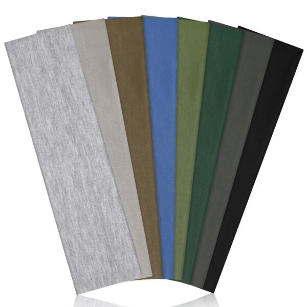 Headbands for Women, 8pcs Stretchy Non Slip Soft Cotton Cloth Hair Bands for Sports, Workout, Yoga and Running