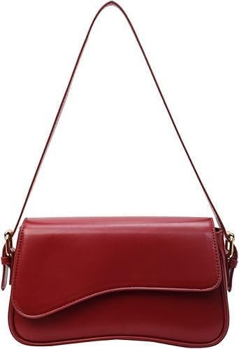 Shoulder Bag for Women Y2K Trendy Purse Vegan Leather Hobo Handbags Clutch Saddle Bag with 2 Removable Strap