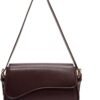 Shoulder Bag for Women Y2K Trendy Purse Vegan Leather Hobo Handbags Clutch Saddle Bag with 2 Removable Strap