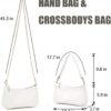 Clutch Tote Handbags with 2 Removable Straps and Zipper Closure Crossbody Bags Shoulder Purse Handbag for Women