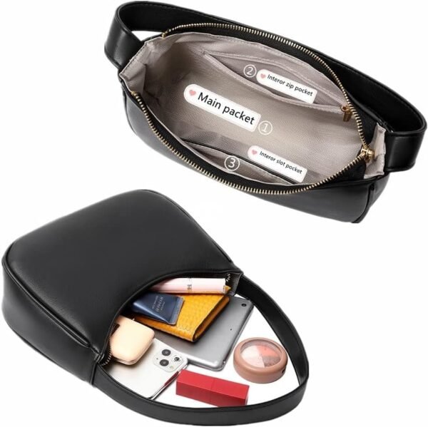 6118aXgXEnL._AC_SL1000.jpg Shoulder Bags for Women, Cute Hobo Tote Handbag Mini Clutch Purse with Zipper Closure