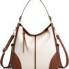 Hobo Crossbody Bags for Women Designer Faux Leather Hobo Handbags Retro Large Size Shoulder Bag Bucket Purse