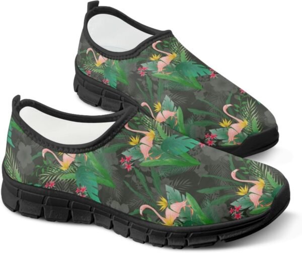 61GzbvzdkAL._AC_SL1500 Boho Lightweight Slip On Walking Shoes for Women Breathable Round Toe Women Cute Loafer Shoes No Laces Flat Barefoot