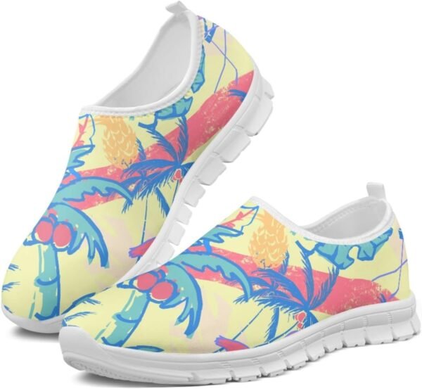 61Pa-sVZ1nL._AC_SL1500 Boho Lightweight Slip On Walking Shoes for Women Breathable Round Toe Women Cute Loafer Shoes No Laces Flat Barefoot