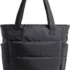 Tote Bag for Women, Lightweight Puffy Tote Bag with Compartments Shoulder Bag Handbag for Travel, Work, Gym