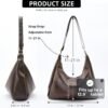 710jun9TNuL._AC_SL1500.jpg Hobo Bags for Women, Ultra Soft Foldable Vegan Leather Shoulder Handbag, Stylish Slouchy Tote Purses